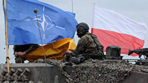 Польские военные во время совместных учений войск НАТО в Польше. Архивное фото Польские военные во время совместных учений войск НАТО в Польше. Архивное фото
