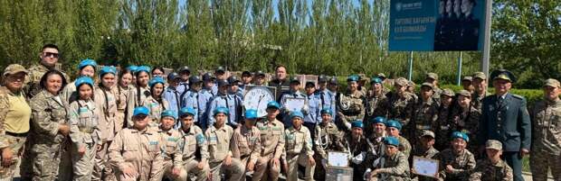 В Карагандинской области прошёл конкурс строя и песни среди школьников