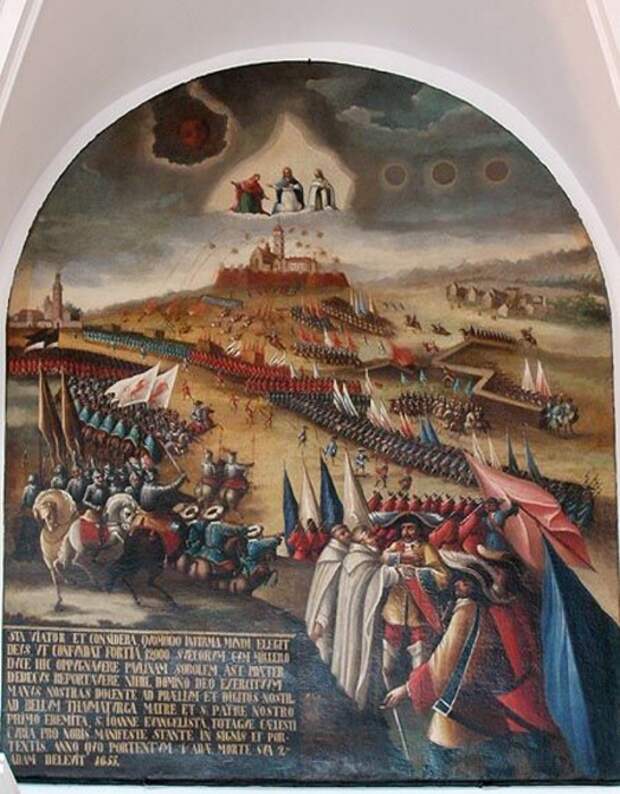 Картина, изображающая военные действия 1655 года. /Фото: wikipedia.org