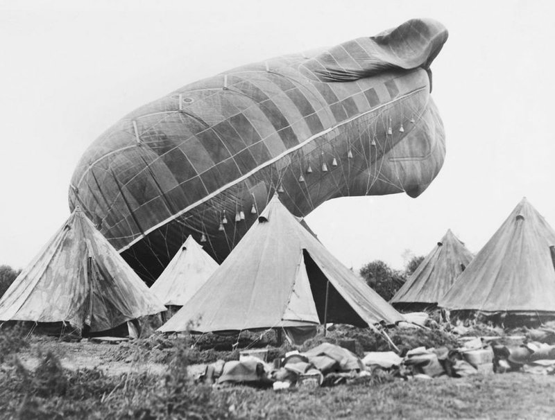 4. Австралийский аэростат в Бельгии, 1917 война, война в воздухе, война в небе, вторая мировая война, исторические фото, первая мировая война