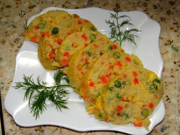 Рыбный рулет с овощами Рыбный рулет с овощами