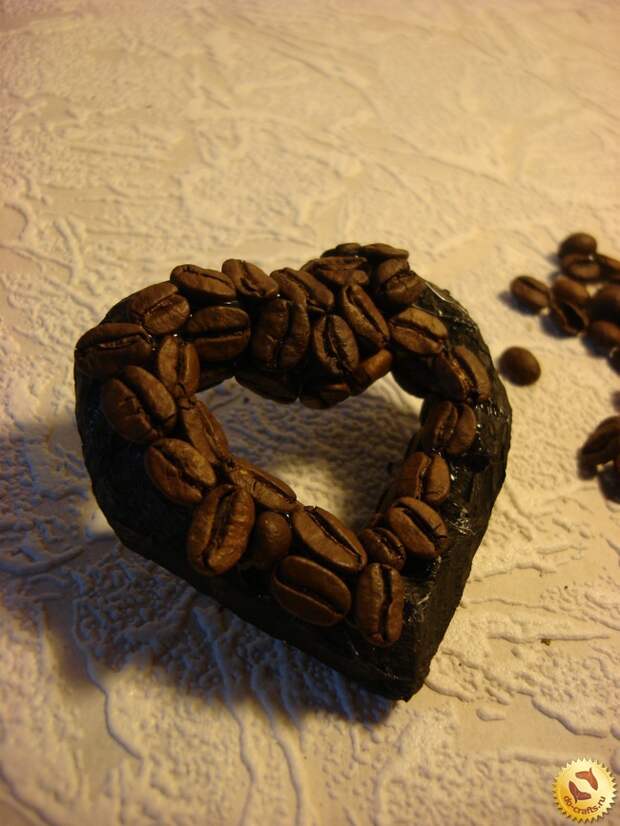 Сердце из кофейных зерен 23