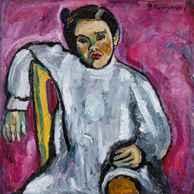 Петр Кончаловский, «Наташа на стуле» (портрет дочери художника), 1910 год