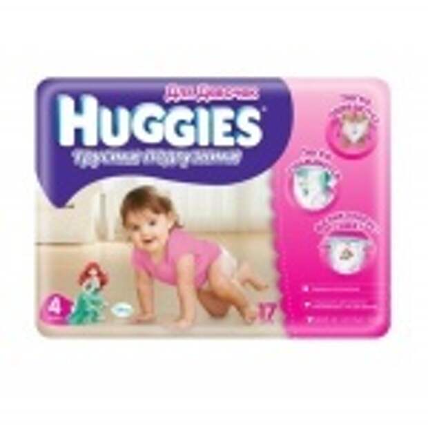 Трусики-подгузники Huggies Little Walkers для девочек 4 (9-14 кг) 17 шт.