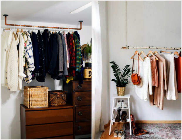 Оригинальные подвесные рейлинги. | Фото: ITW01, Apartment Therapy. Оригинальные подвесные рейлинги. | Фото: ITW01, Apartment Therapy.