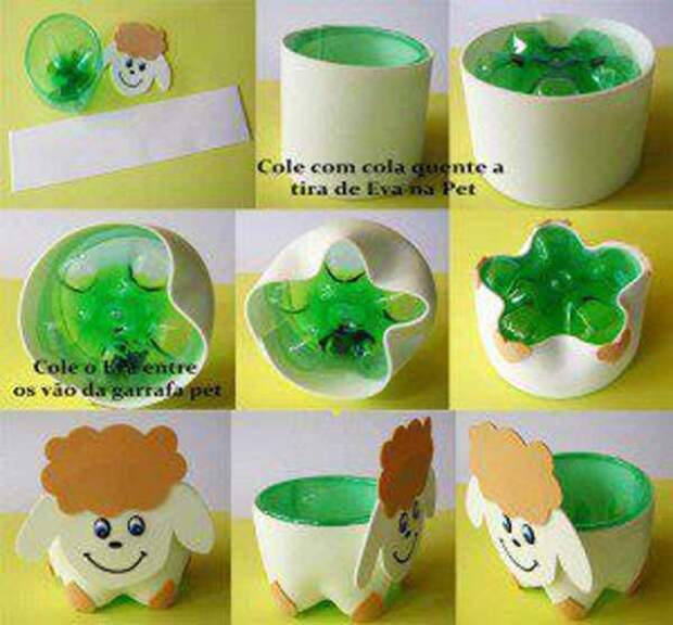 reciclado de botellas de plastico - muñequitos 4