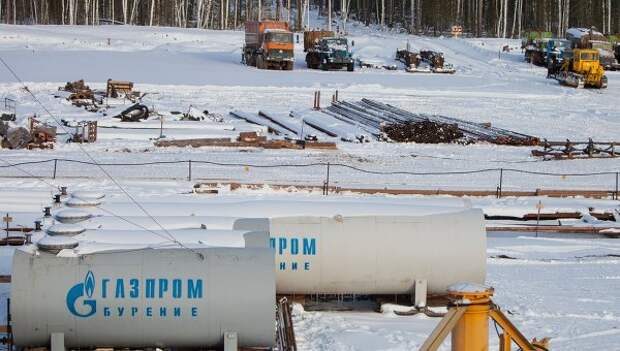 Территория буровой установки компании Газпром на Ковыктинском газовом месторождении. Архивное фото