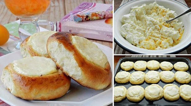 Домашние ватрушки с творогом. Очень пышные и вкусные