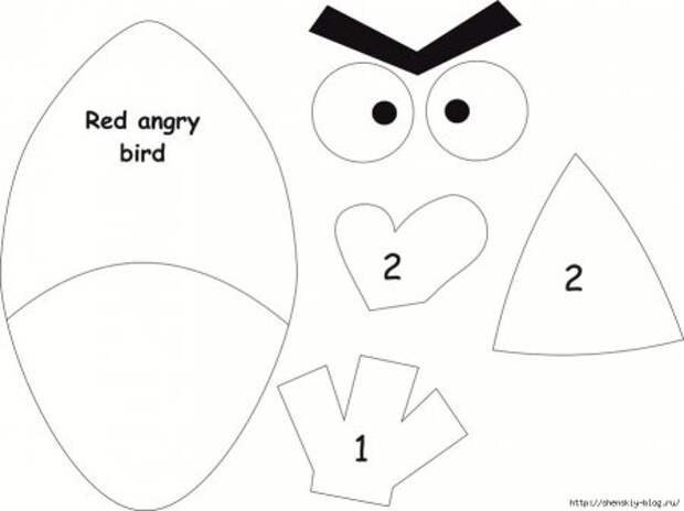 Интересные и красивые поделки своими руками - шьем красных и желтых сердитых птичек Angry birds