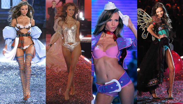 Наташа Поли на шоу Victoria’s Secret 2005 и 2006 года