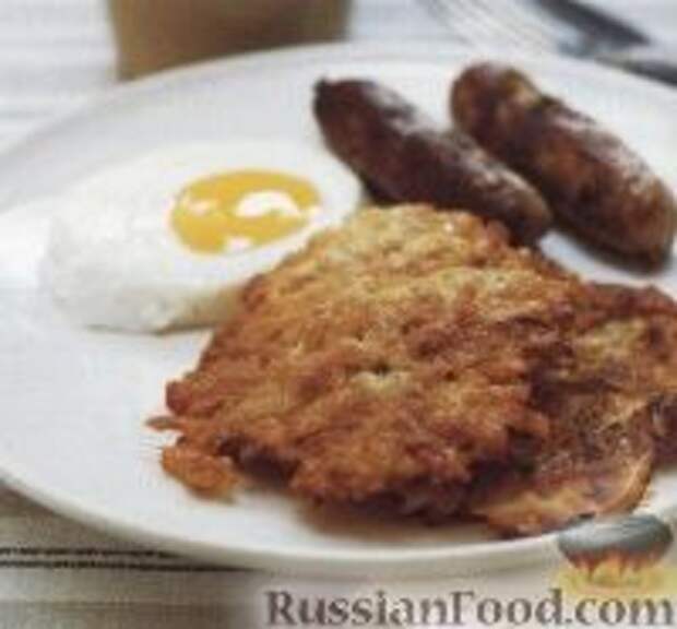 Фото к рецепту: Картофельные драники с беконом