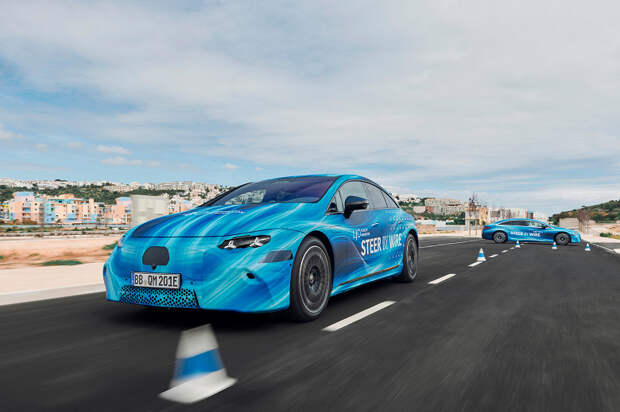 Mercedes‑Benz впервые установит в обновлённый EQS рулевое управление steer-by-wire без механической связи