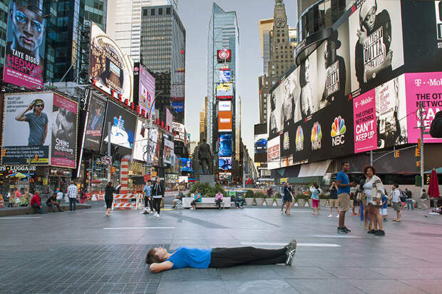 Таймс-Сквер, Нью-Йорк, США автопортрет, девушка, путешествие