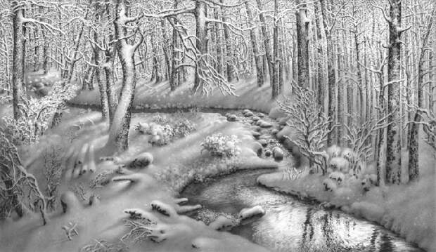 Зима нарисованная карандашом (44 фото) " БезФишки.нет - Страницы позитива