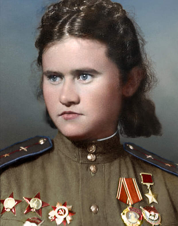 Герои Великой Отечественной войны в цветных фотографиях. (81 фото)