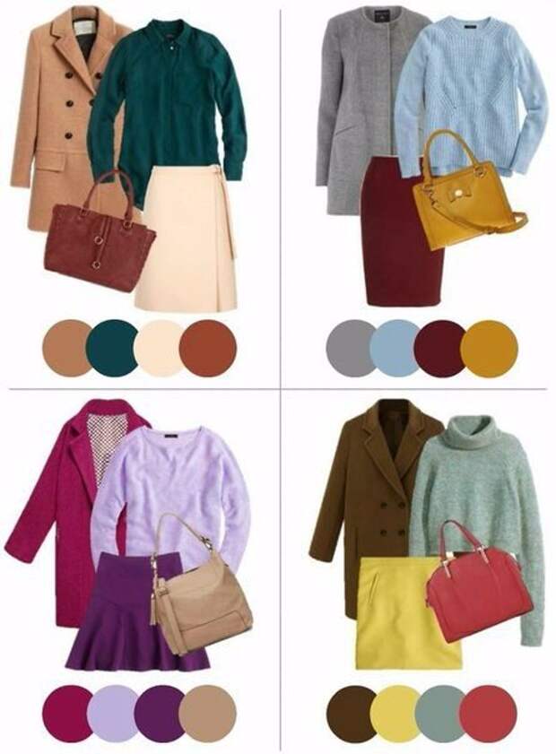 Как правильно сочетать одежду и цвета