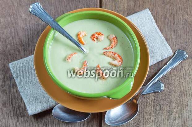 Фото Постный суп из авокадо с раками