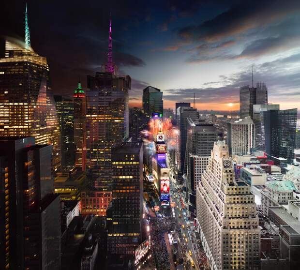 Таймс-сквер, канун нового года, Нью-Йорк, США.