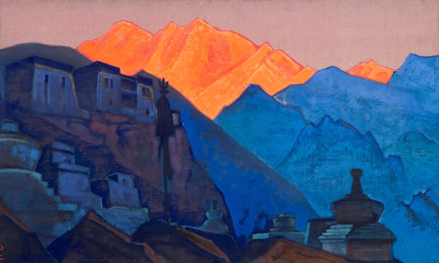 Николай Рерих, «Тибет. Горящая вершина», 1933 год