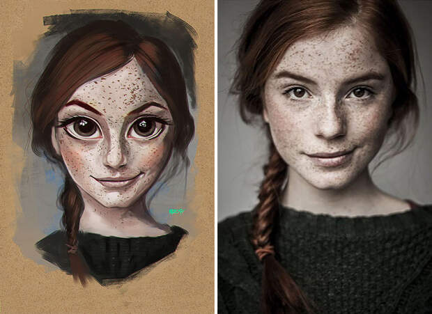 Художник Хулио Сезар превращает фотографии случайных людей в симпатичные иллюстрации-7