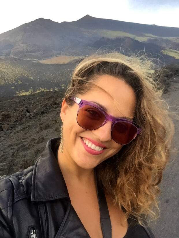 Kate on Mount Etna