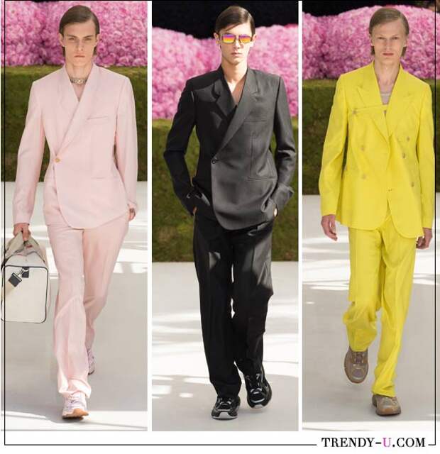 Мужские костюмы из коллекции Dior Homme SS 2019