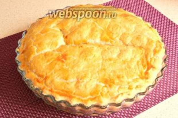 Пирог с кижучем и картофелем готов. Даём пирогу остыть и подаём.