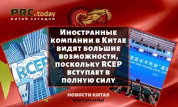 Иностранные компании в Китае видят большие возможности, поскольку RCEP вступает в полную силу