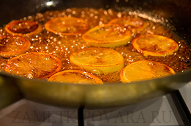 Сырники с цукатами и карамелизованными лимонами
