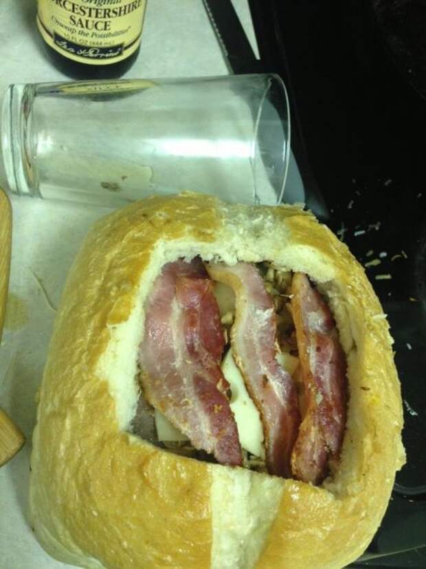 Брутальный мужской сэндвич