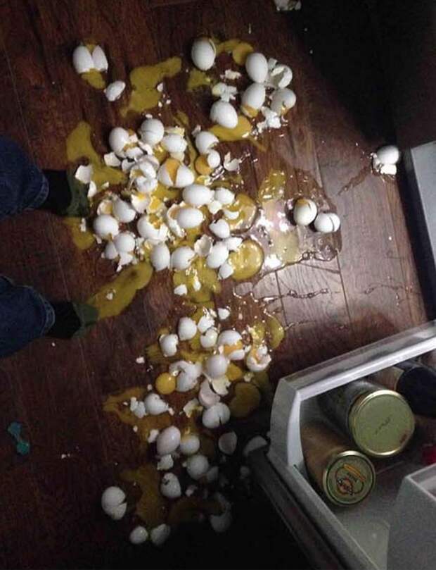 яйца разбились