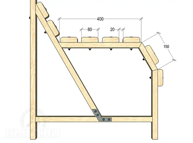 Как сделать скамейку со спинкой из дерева своими руками чертежи