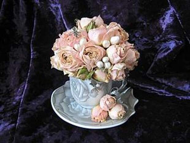 Букет из роз в кофейной чашке, или как сделать милый сувенир | Ярмарка Мастеров - ручная работа, handmade