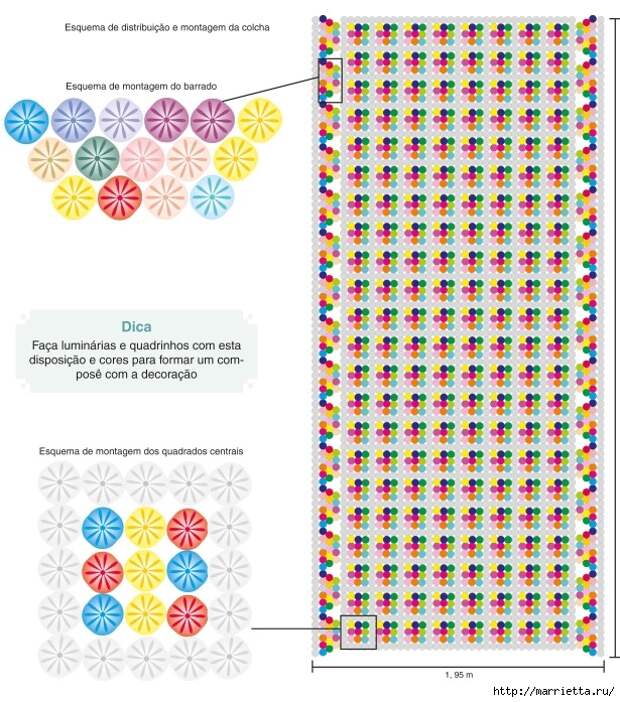 Цветочки ЙО-ЙО для покрывала и подушки (2) (615x697, 364Kb)