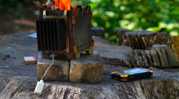 печка-генератор - портативное зарядка для смартфона
