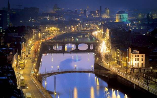 Красота ночного Дублина ирландия, история, факты