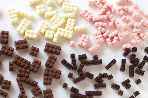съедобные шоколадные кубики lego