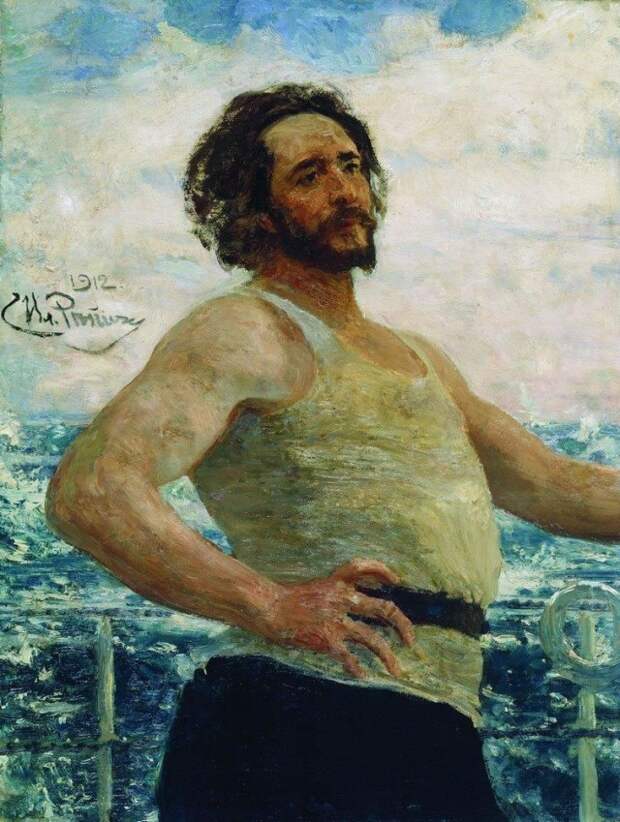 Писатель Андреев на яхте