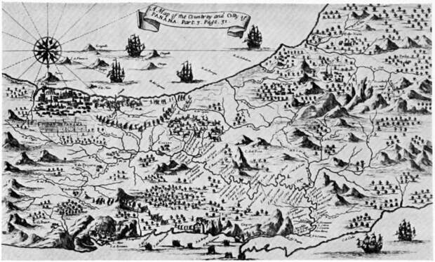 Карта Панамского перешейка в XVI веке - Последний поход Фрэнсиса Дрейка | Военно-исторический портал Warspot.ru
