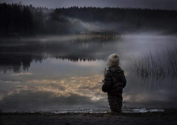 детские фотографии детей у озера