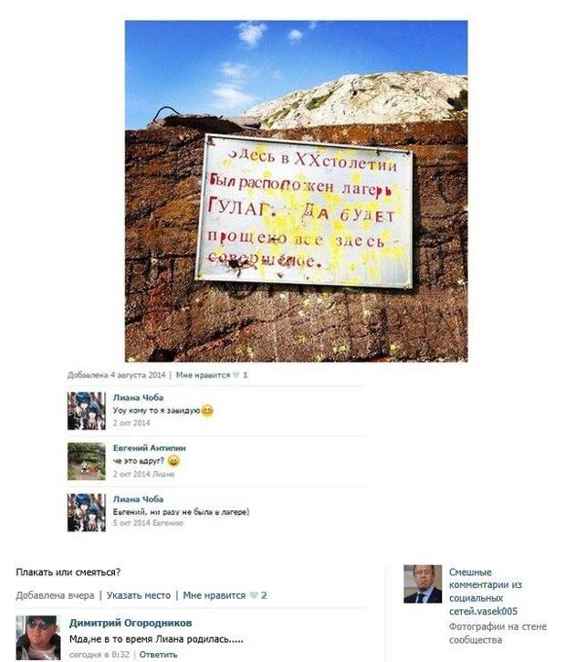 Комментарии из соцсетей