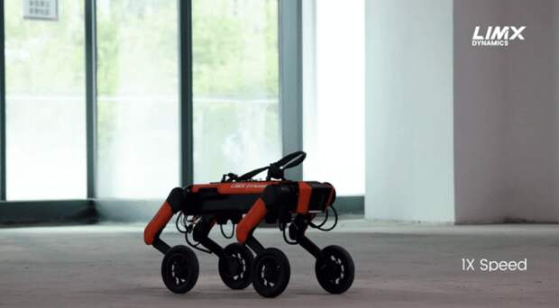 Новый четвероногий робот W1 научился самостоятельно вставать на задние колеса