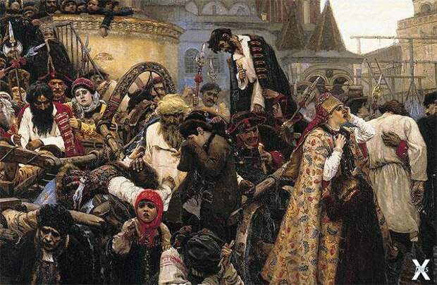 Фрагмент картины «Утро стрелецкой каз...