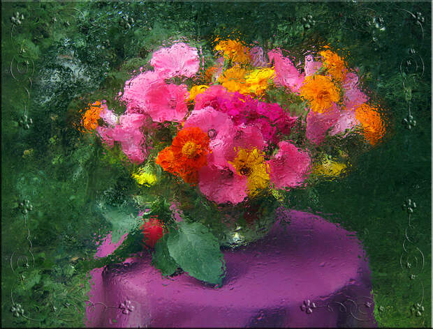 Букет с лаватерой II Букет с лаватерой II