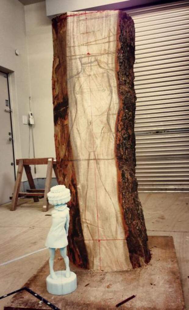 Скульптура из дерева "Эмоции"