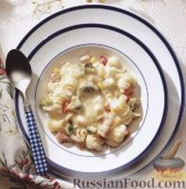 Фото к рецепту: Макароны, запеченные с овощами