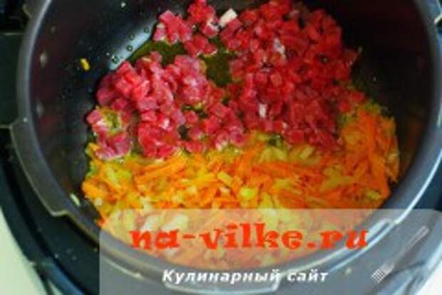 Гречка с мясом в мультиварке