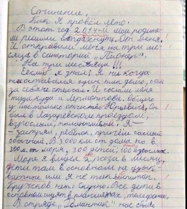 8. Эк тебя жизнь-то помотала… дети, опять двойка, сочинение, школа