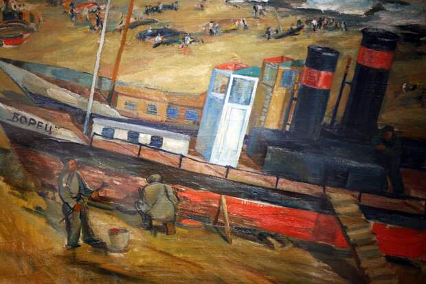 Владимир Кашкин. «Ремонт буксирных пароходов». 1933 Владимир Кашкин. «Ремонт буксирных пароходов». 1933