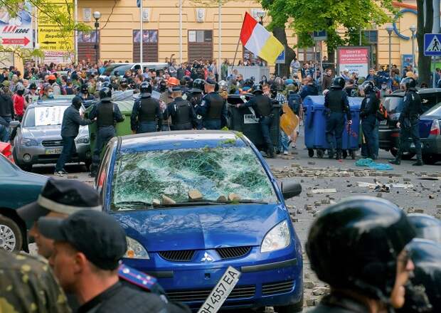 Последствия беспорядков в центре Одессы, 2 мая 2014 года 